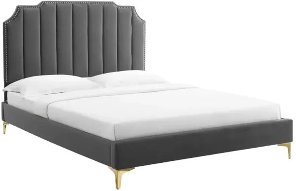 Modway - Colette King Performance Velvet Platform Bed