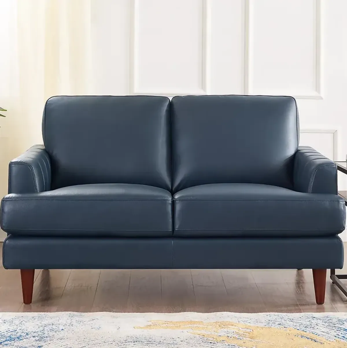 Cassia Top Grain Leather Loveseat