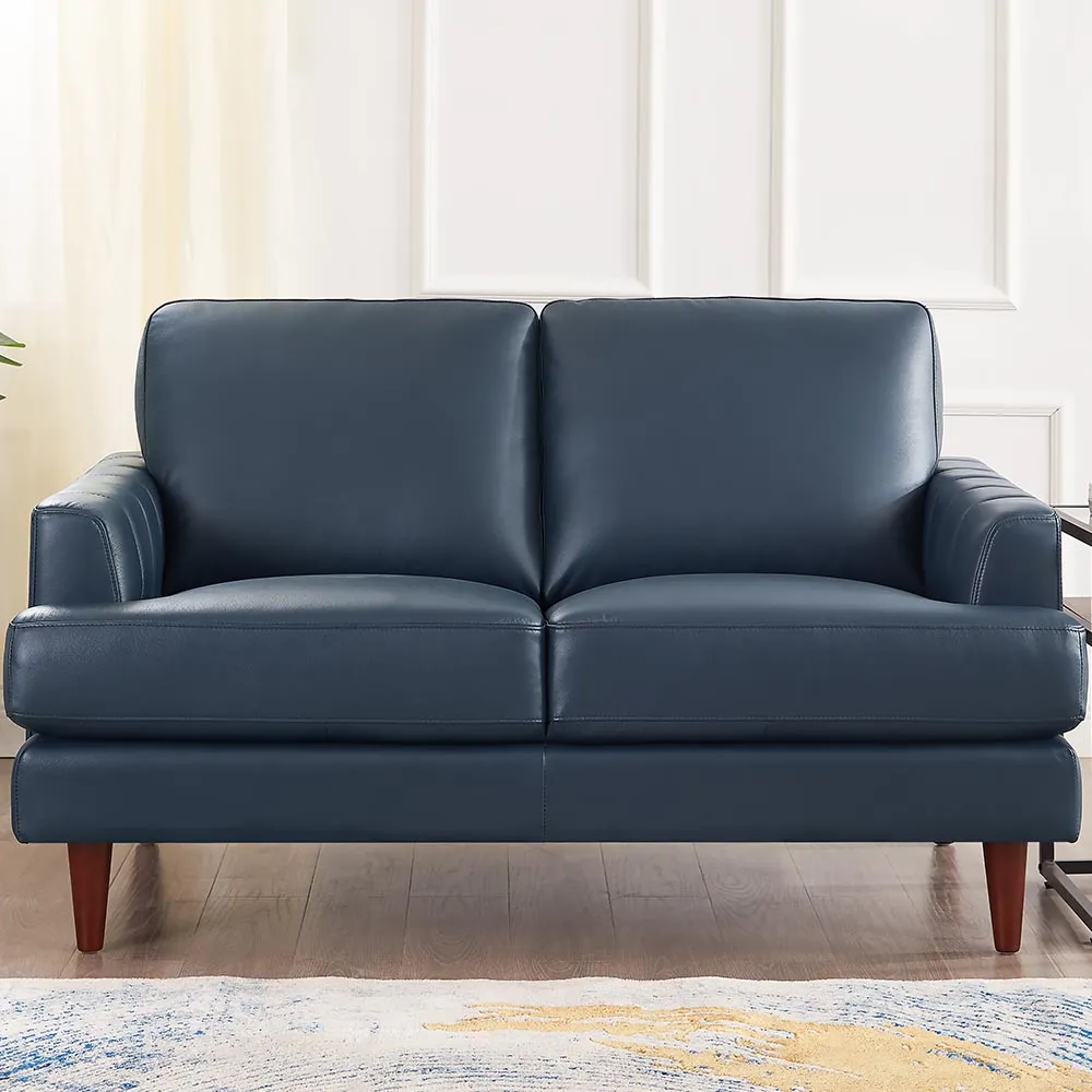 Cassia Top Grain Leather Loveseat