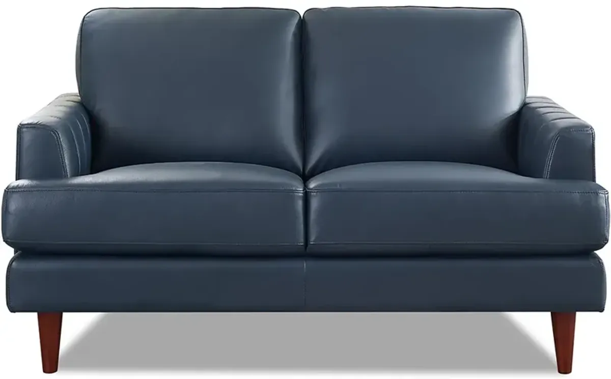 Cassia Top Grain Leather Loveseat