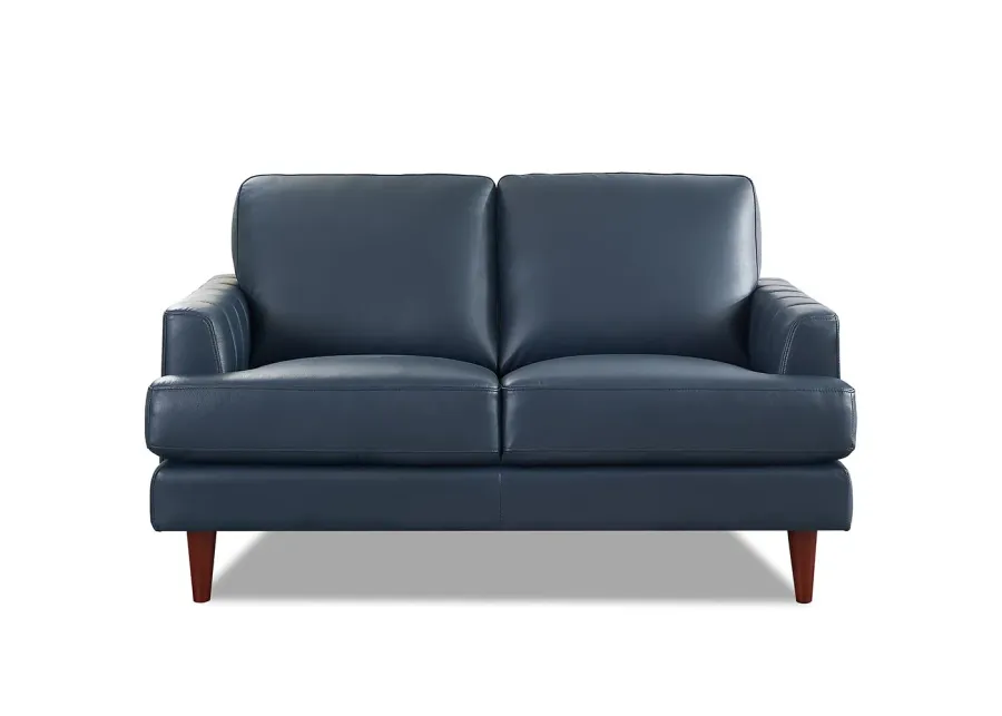 Cassia Top Grain Leather Loveseat