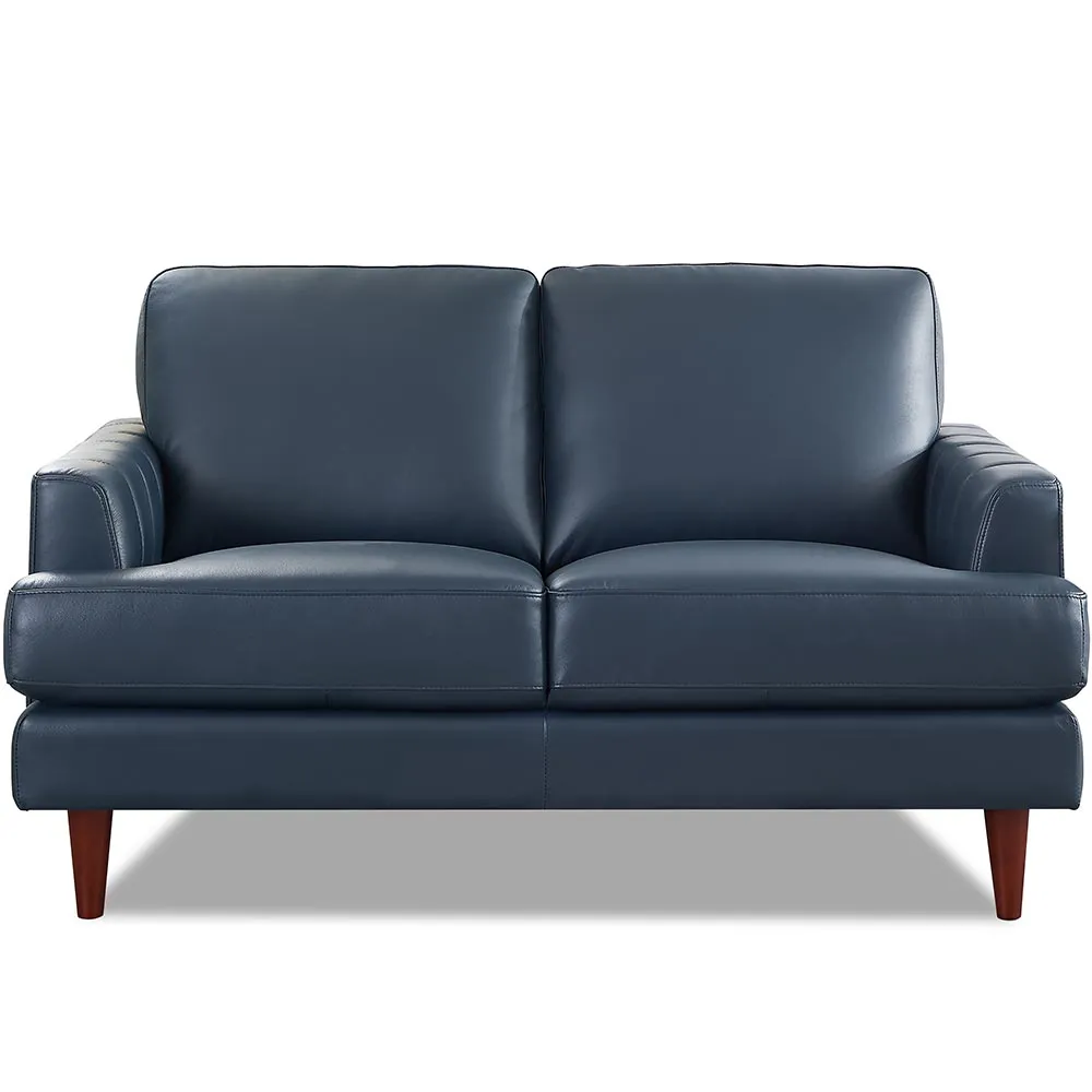 Cassia Top Grain Leather Loveseat