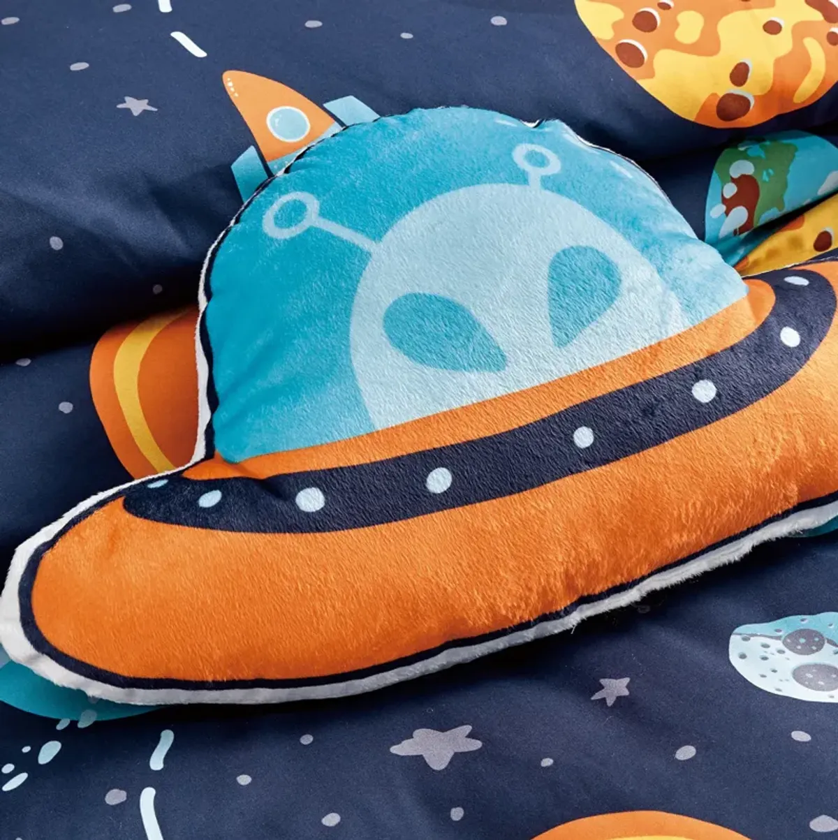 MarCielo Kids Girls Boys Comforter Set Universe Space.