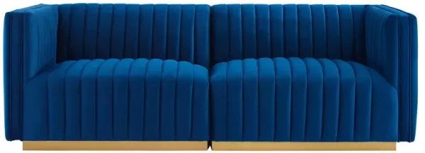 Conjure Channel Tufted Performance Velvet Loveseat