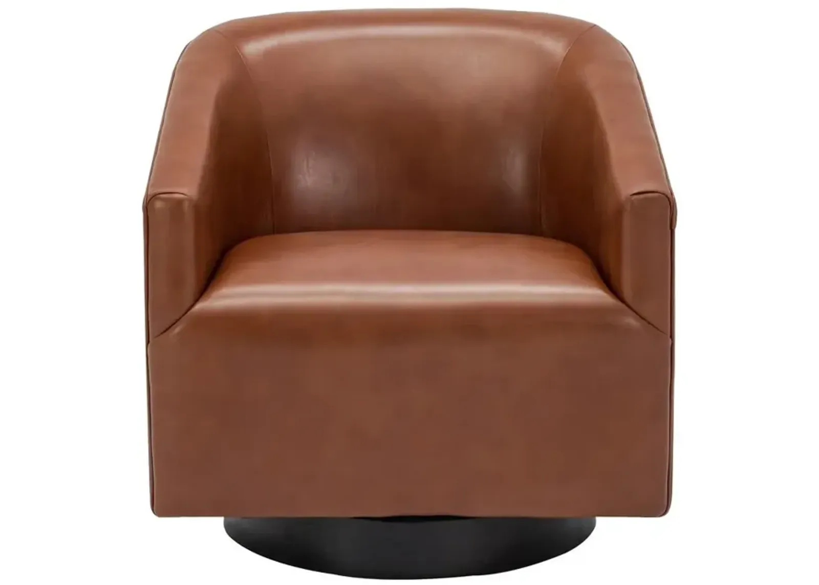 Comfort Pointe Gaven Caramel Wood Base Swivel Chair