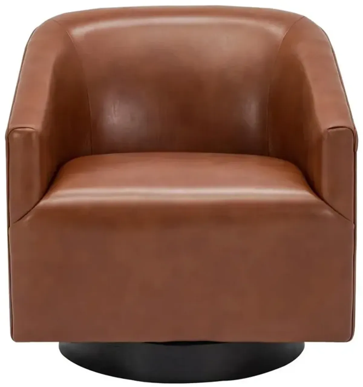 Comfort Pointe Gaven Caramel Wood Base Swivel Chair