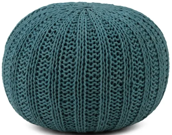 Shelby Hand Knit Round Pouf