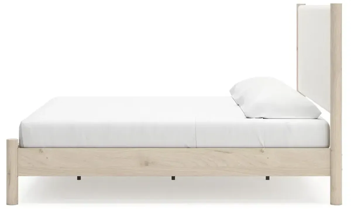 King Upholstered Panel Bed