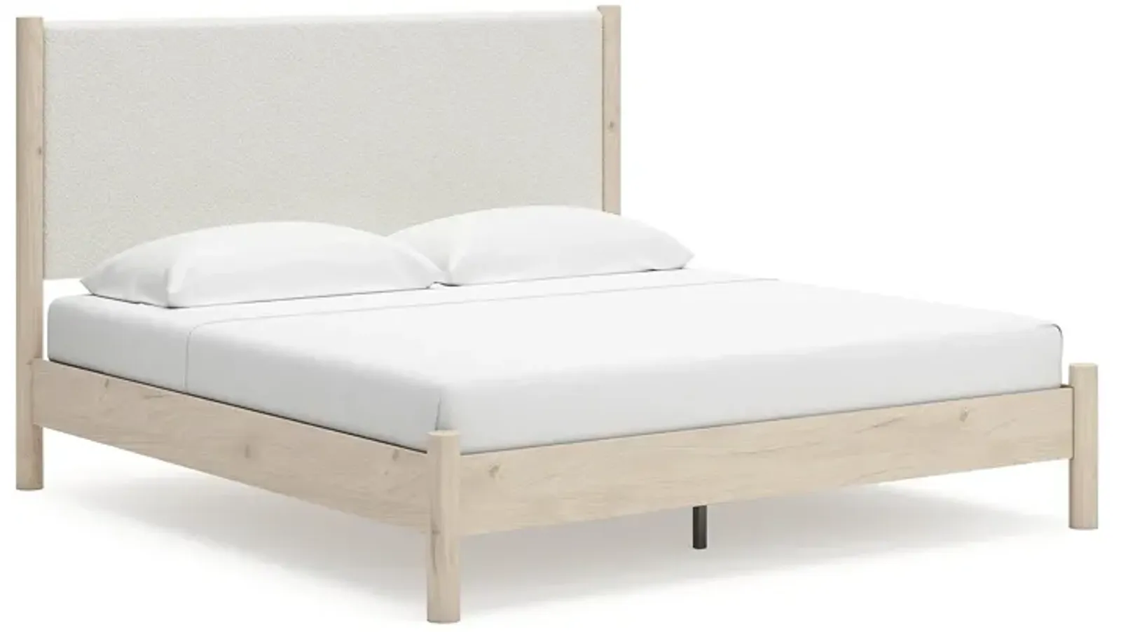 King Upholstered Panel Bed