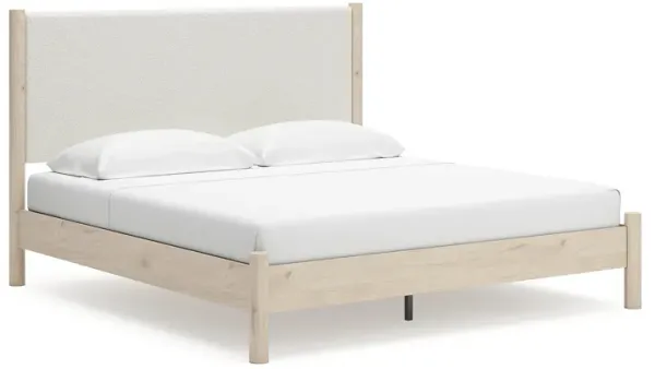 King Upholstered Panel Bed
