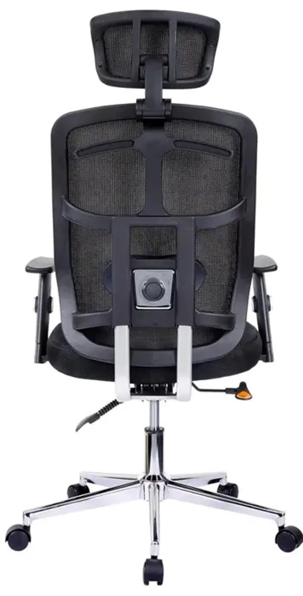 Techni Mobili High Back Executive Mesh Office Chair with Arms, Lumbar Support and Chrome Base, Black