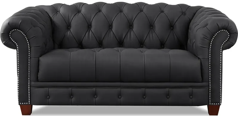 York Top Grain Leather Loveseat