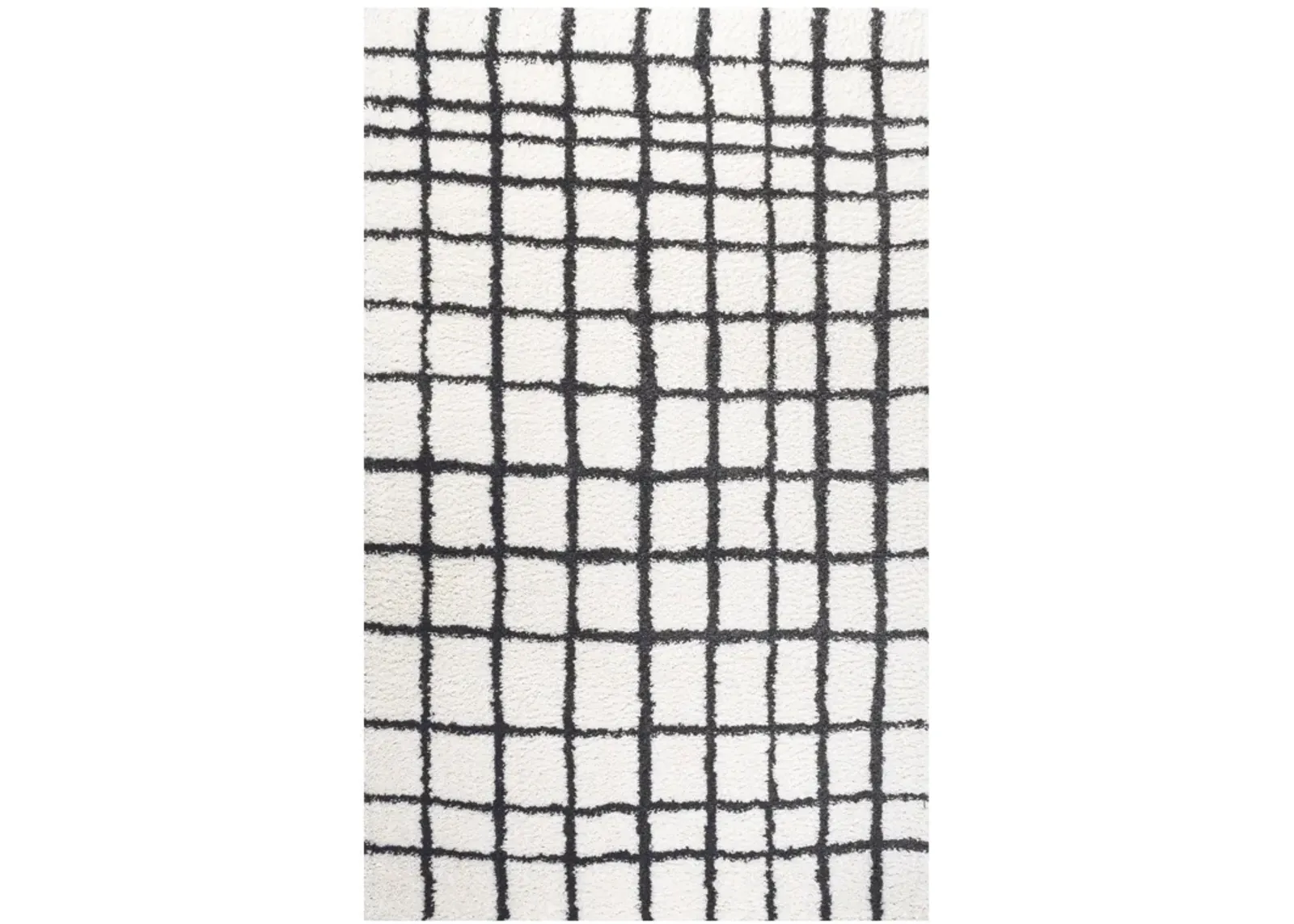 Arenal Geometric Grid Shag Area Rug