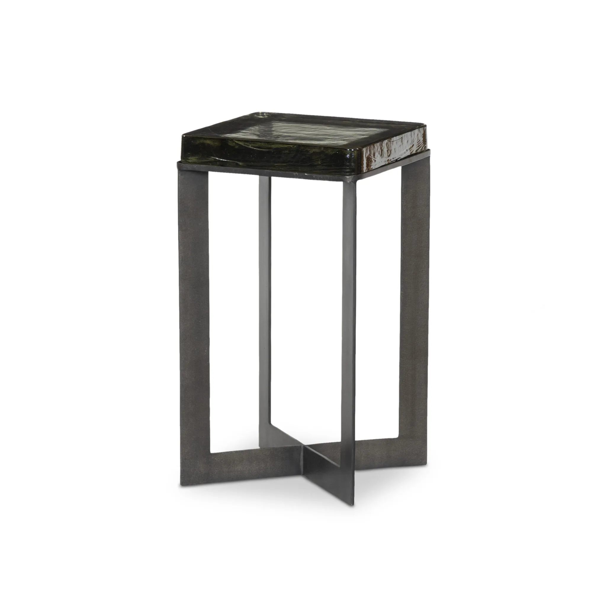 Lennie Cast Glass End Table