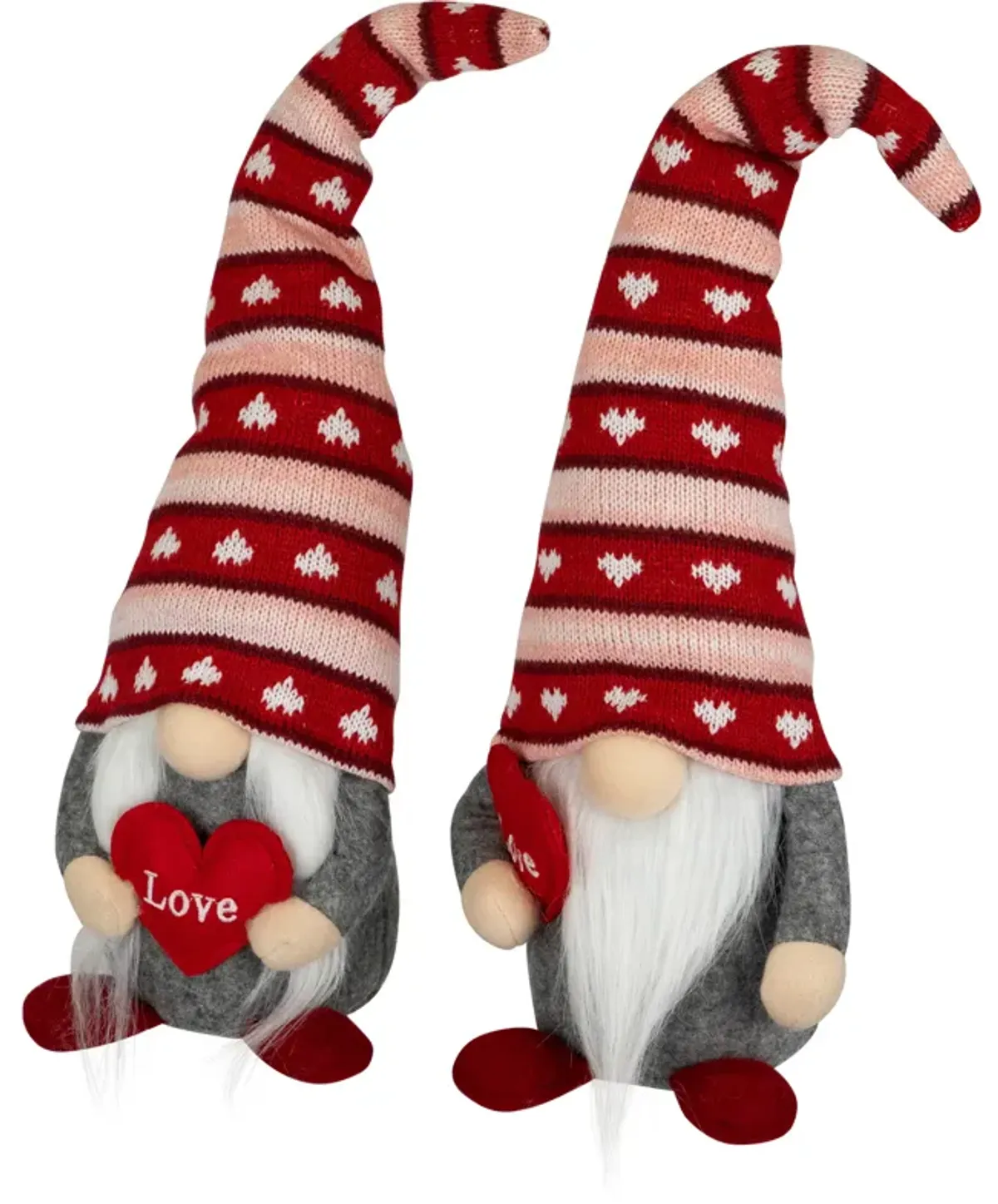 Girl and Boy "Love" Heart Valentine's Day Gnomes - 15" - Set of 2