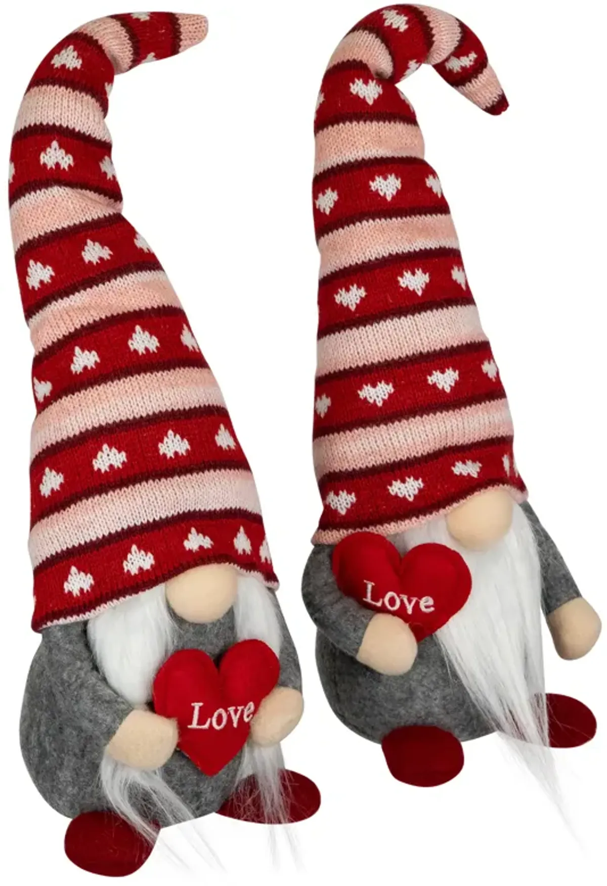 Girl and Boy "Love" Heart Valentine's Day Gnomes - 15" - Set of 2