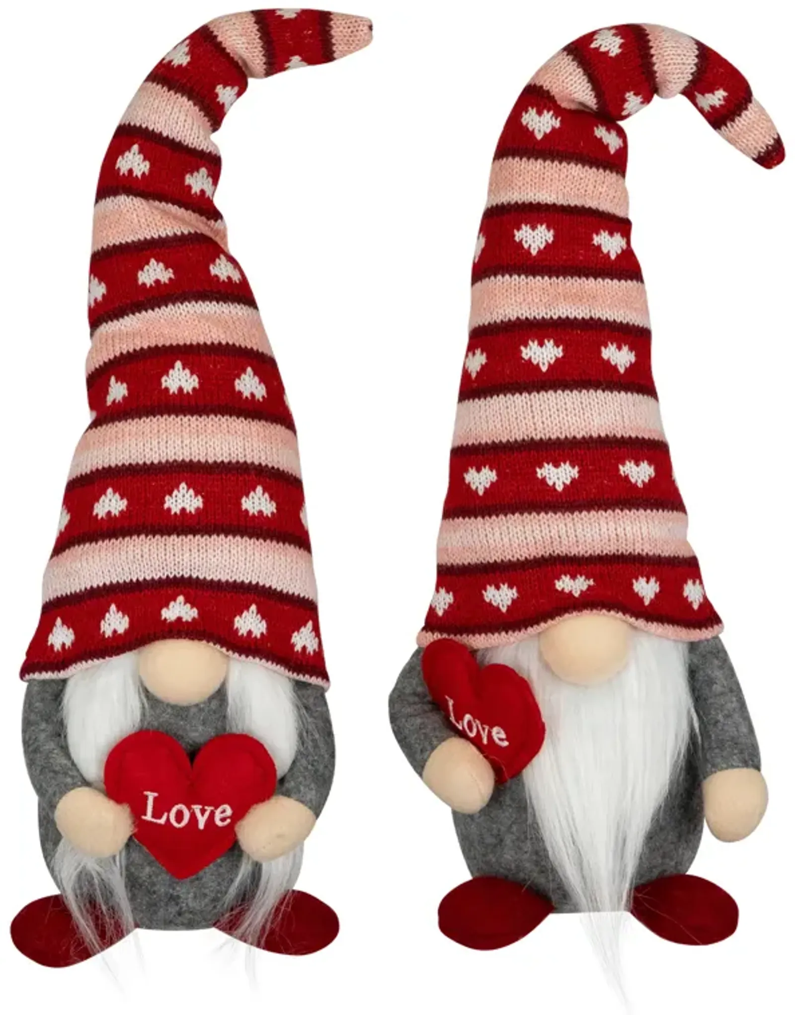 Girl and Boy "Love" Heart Valentine's Day Gnomes - 15" - Set of 2