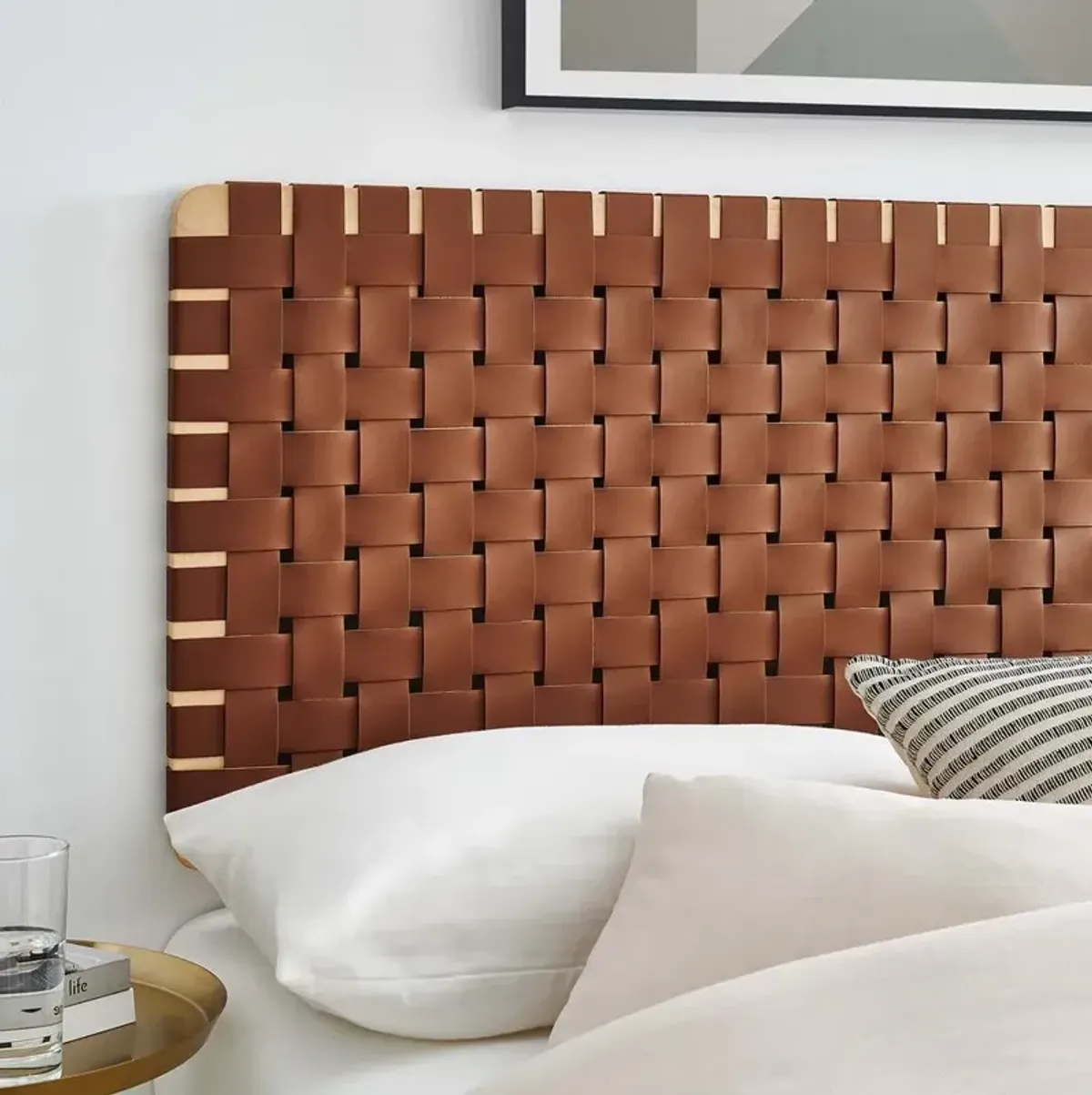 Modway Sparta Weave Full Vegan Leather Headboard