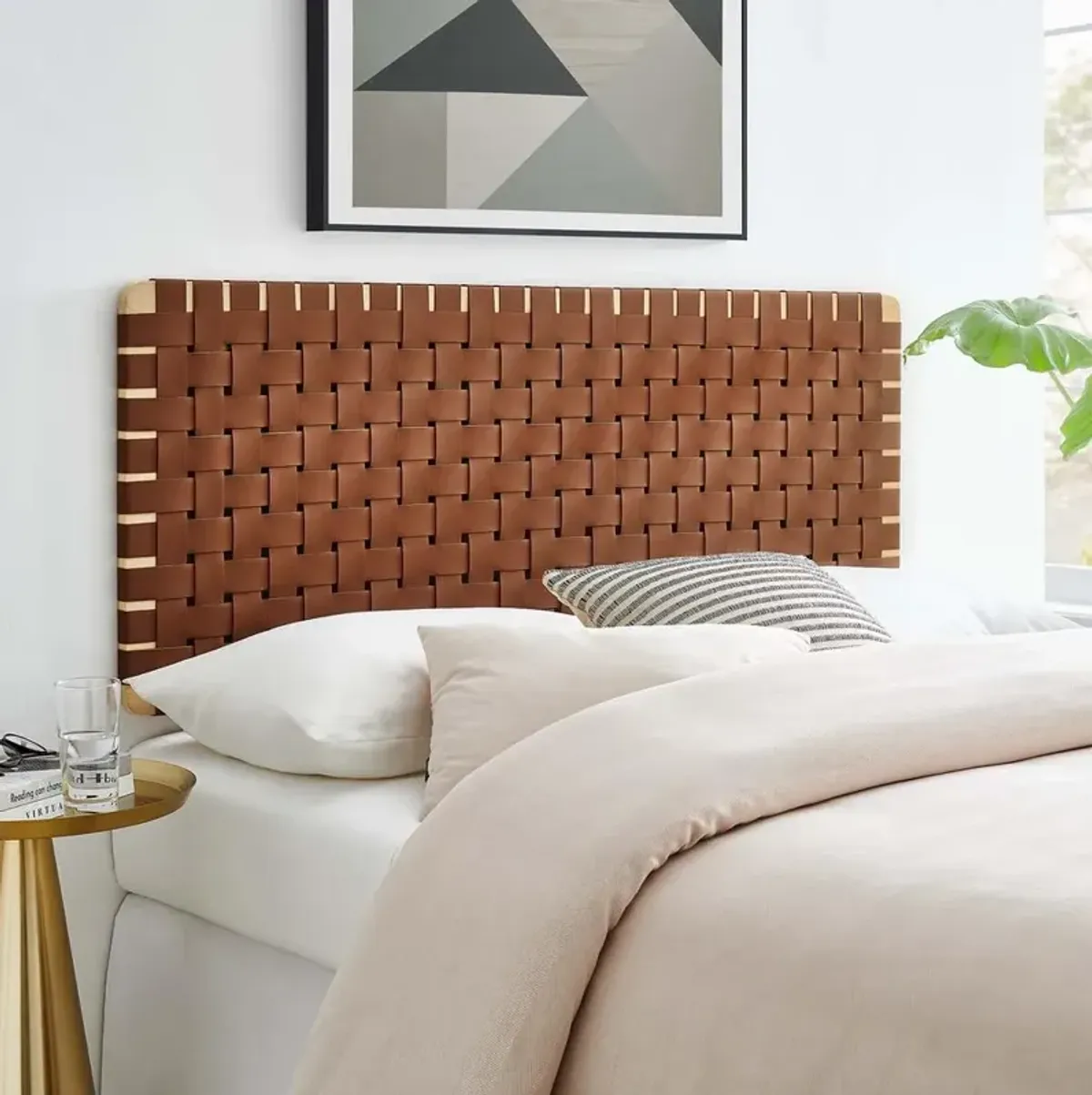 Modway Sparta Weave Full Vegan Leather Headboard