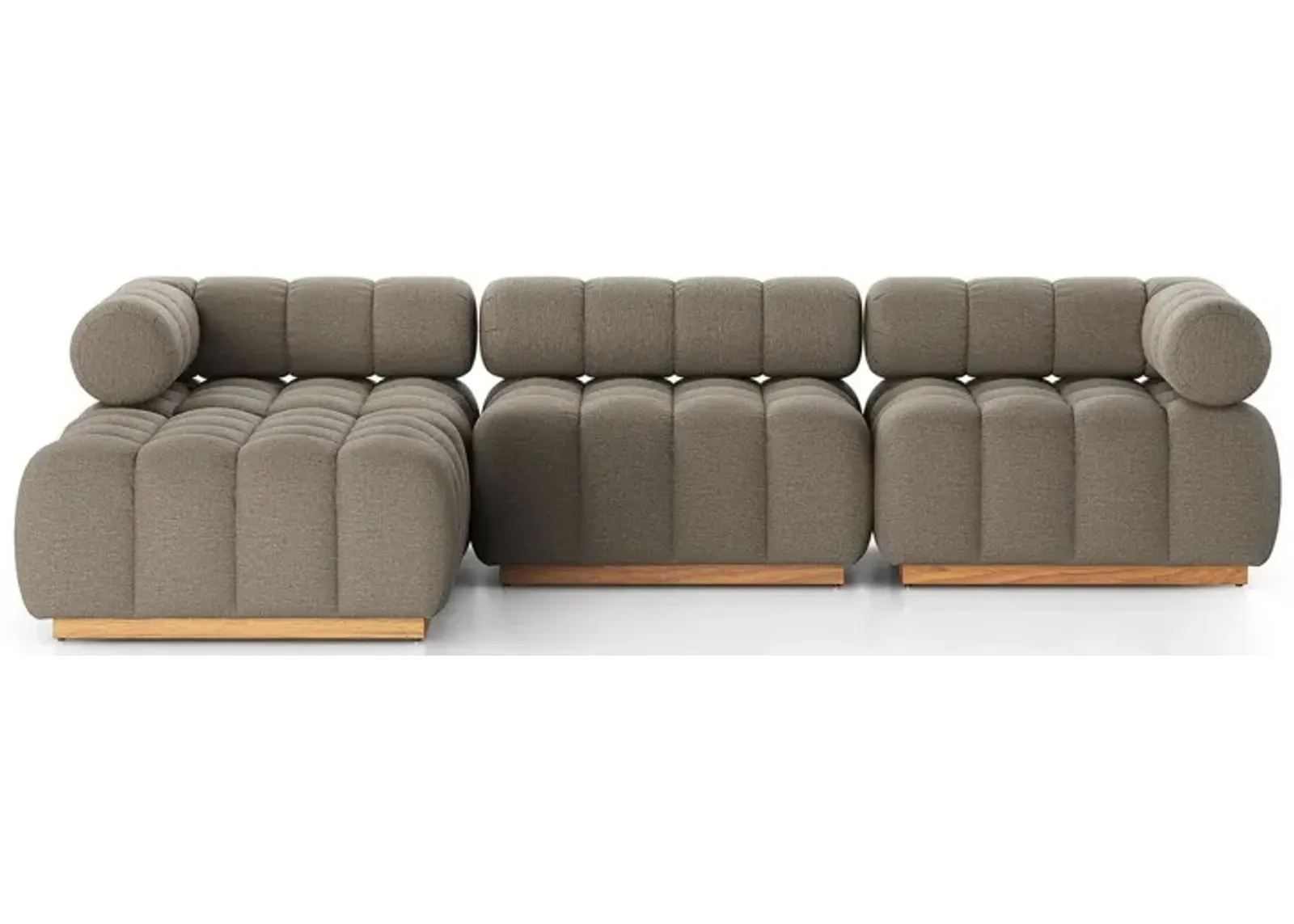 Roma Outdoor 3-Piece Sectional with Ottoman