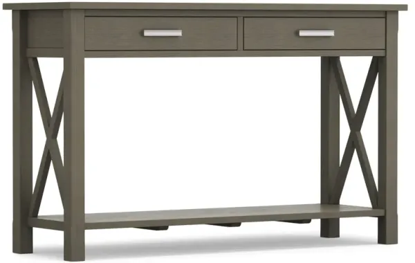 Kitchener SOLID WOOD 47 inch Wide Contemporary Console Sofa Table in Farmhouse Grey