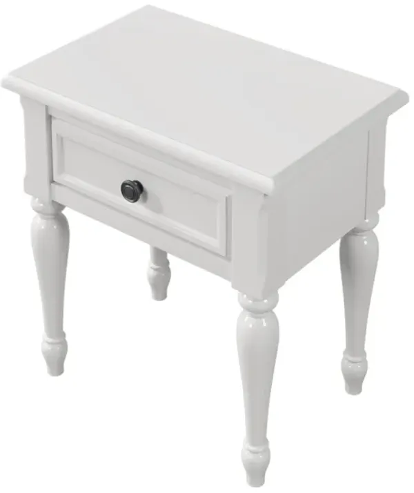 Solid Wood One-Drawer Nightstand For Nursery, Children Room, Bedroom, Stone