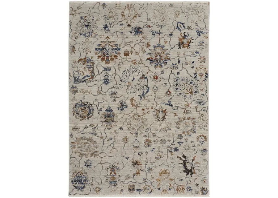 Kaia 39HRF Blue/Orange/Ivory 3' x 12' Rug