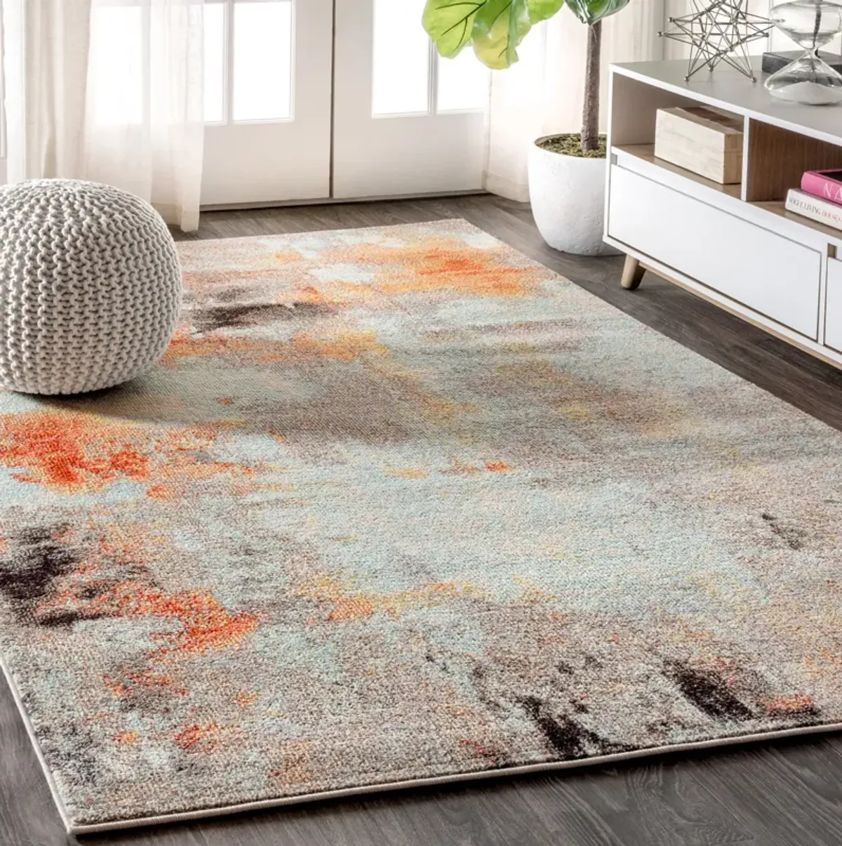 Contemporary Pop Modern Abstract Vintage Area Rug