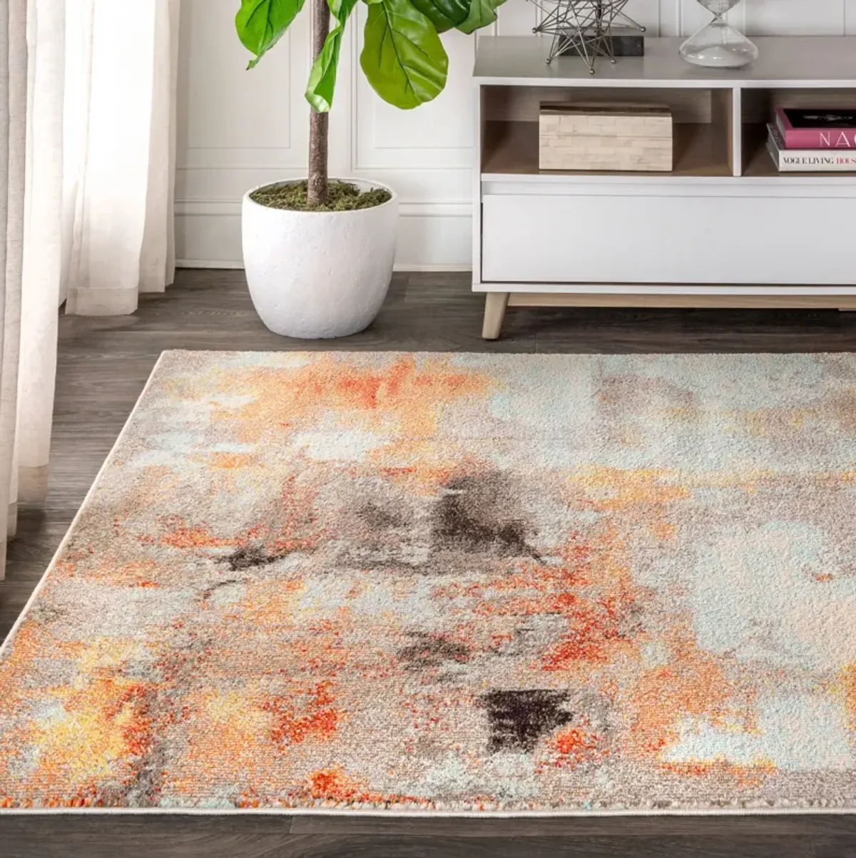 Contemporary Pop Modern Abstract Vintage Area Rug