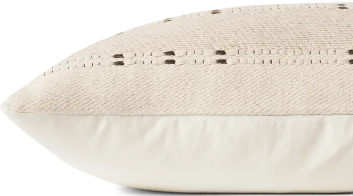 Gabrielle PAL0027 Beige/Terracotta 13''x35'' Down Pillow by Amber Lewis x Loloi