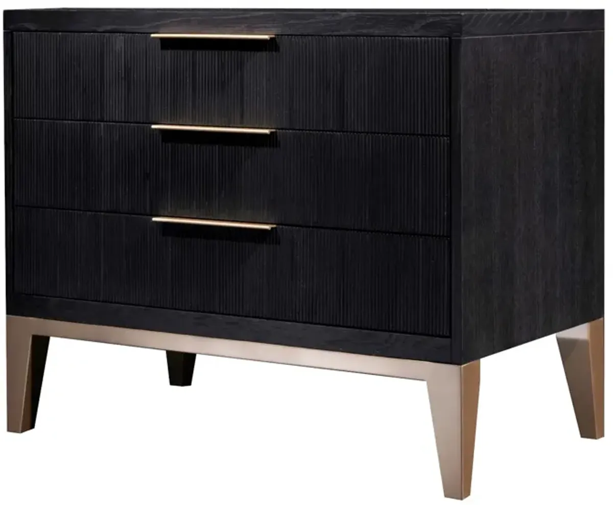 Caleb Three Drawer Nightstand