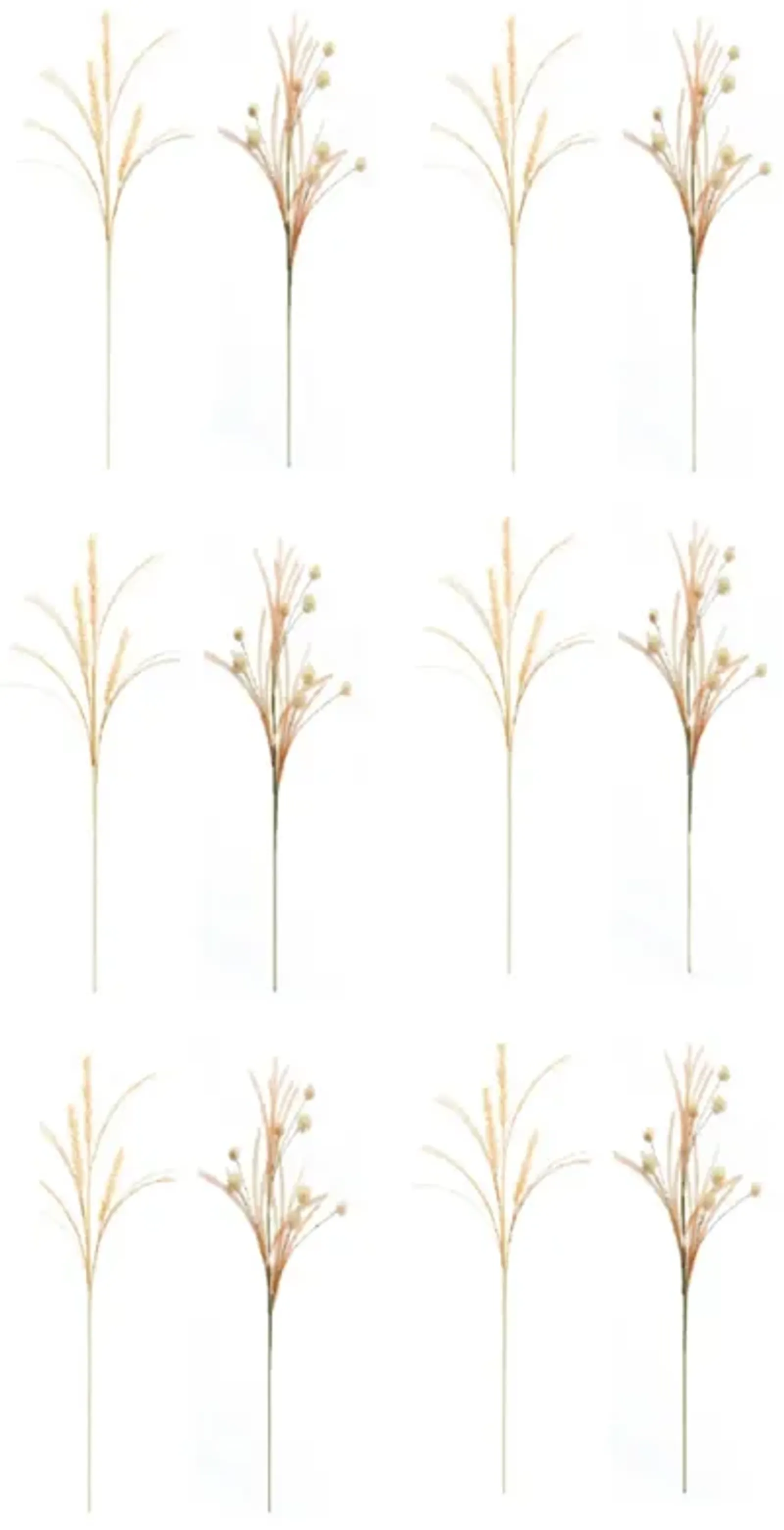 Set of 12 Foxtail and Pod Sprays for Autumn and Rustic Home Decor