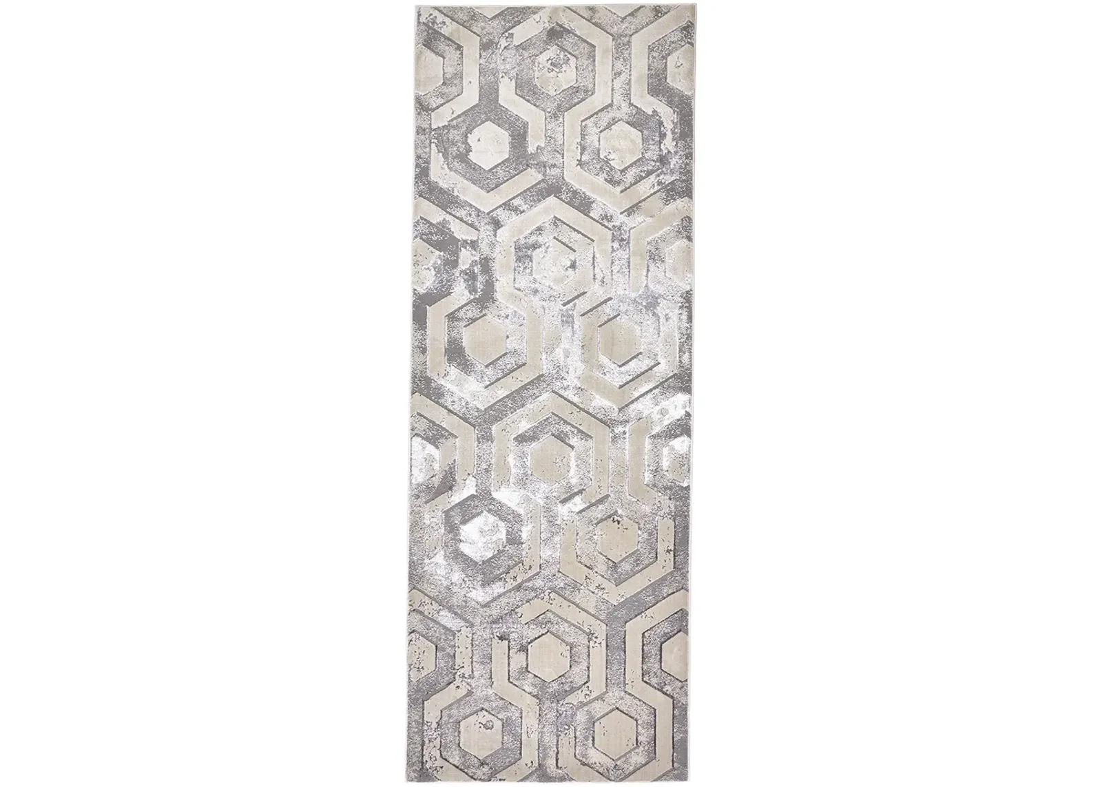 Micah 3046F Gray/Taupe/Silver 2'10" x 7'10" Rug