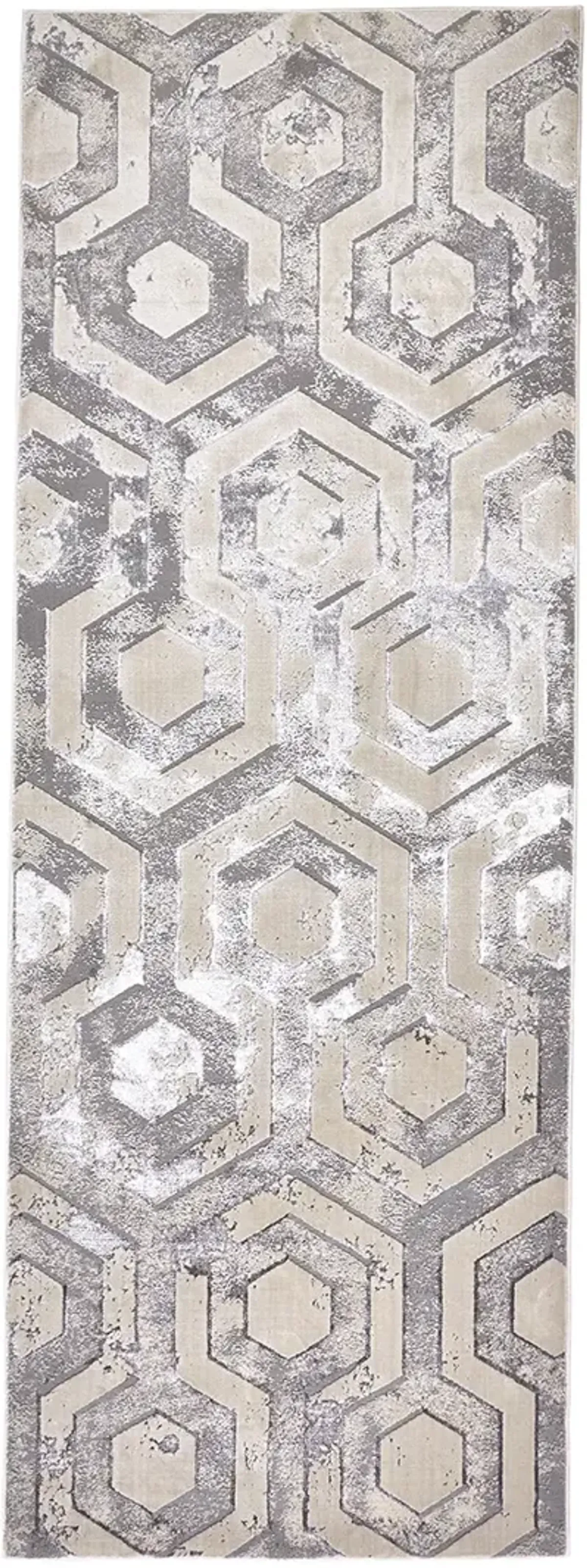 Micah 3046F Gray/Taupe/Silver 2'10" x 7'10" Rug