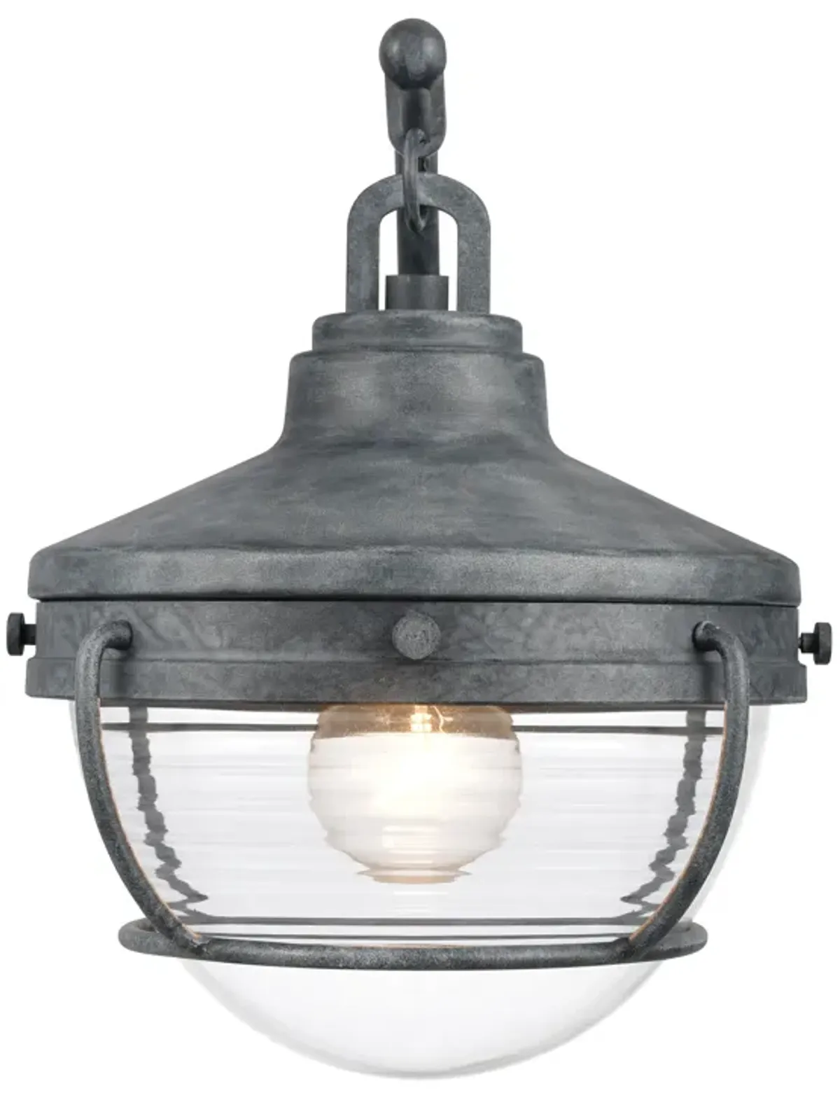 Eastport 12'' High 1-Light Grey Outdoor Post Light