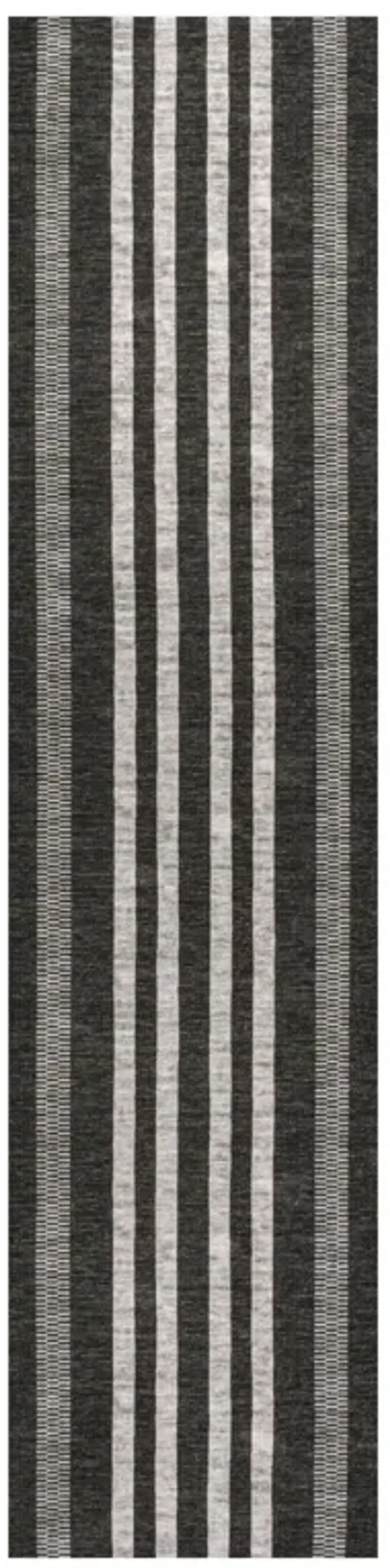 Vichy Geometric Striped Machine Washable Area Rug