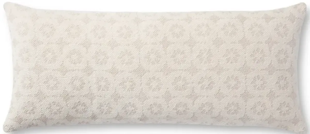 Ava PMH0033 Ivory 13''x35'' Polyester Pillow by Magnolia Home by Joanna Gaines x Loloi