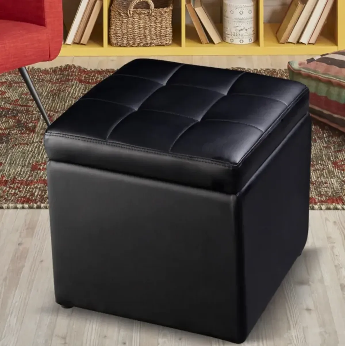 Hivvago Ottoman Pouffe Storage Box Lounge Seat Footstools