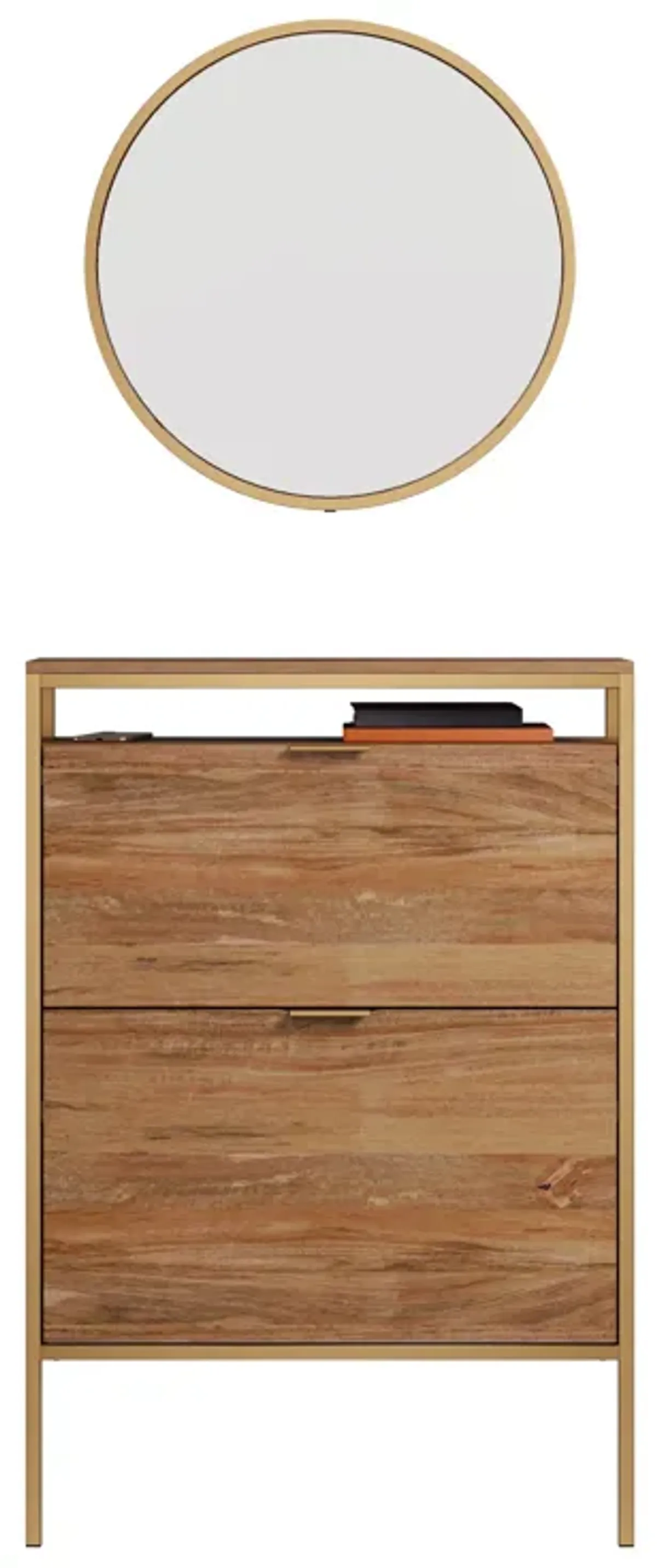 International Lux Shoe Cabinet with Mirror