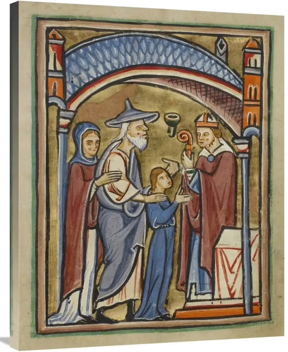 The Virgin as a Maiden in the Temple-Canvas Art-28x35