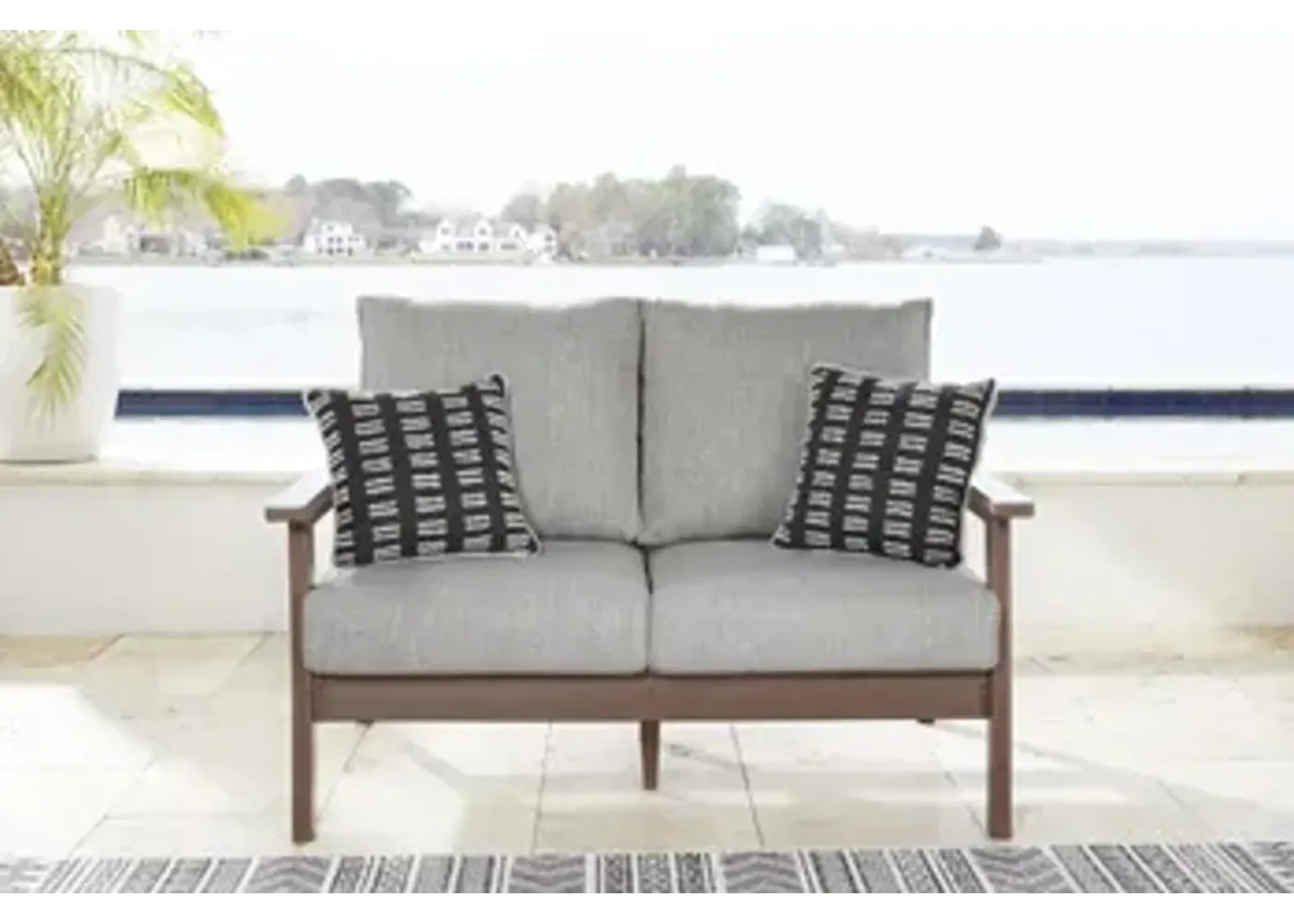 Emmeline Outdoor Loveseat with Cushion