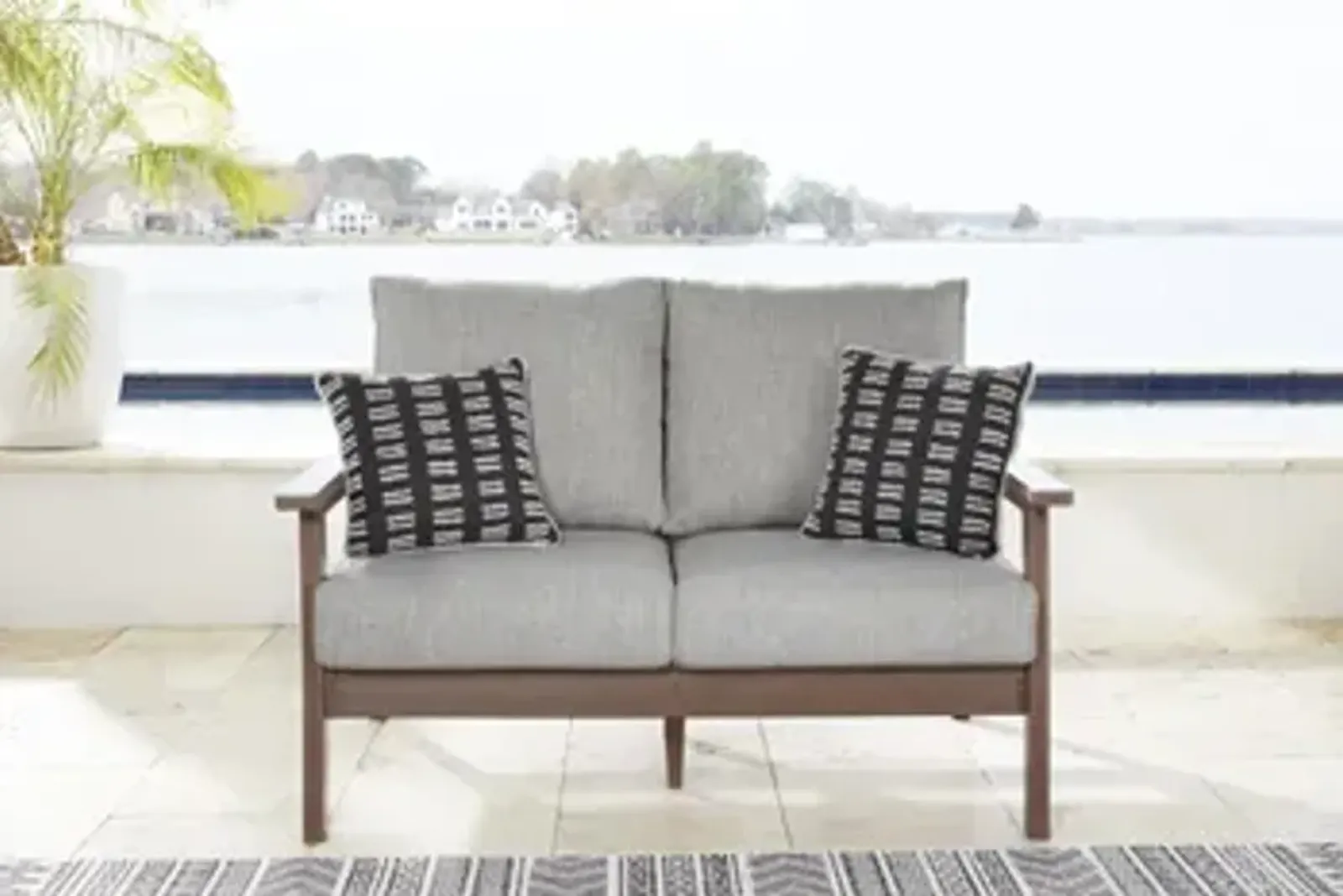 Emmeline Outdoor Loveseat with Cushion