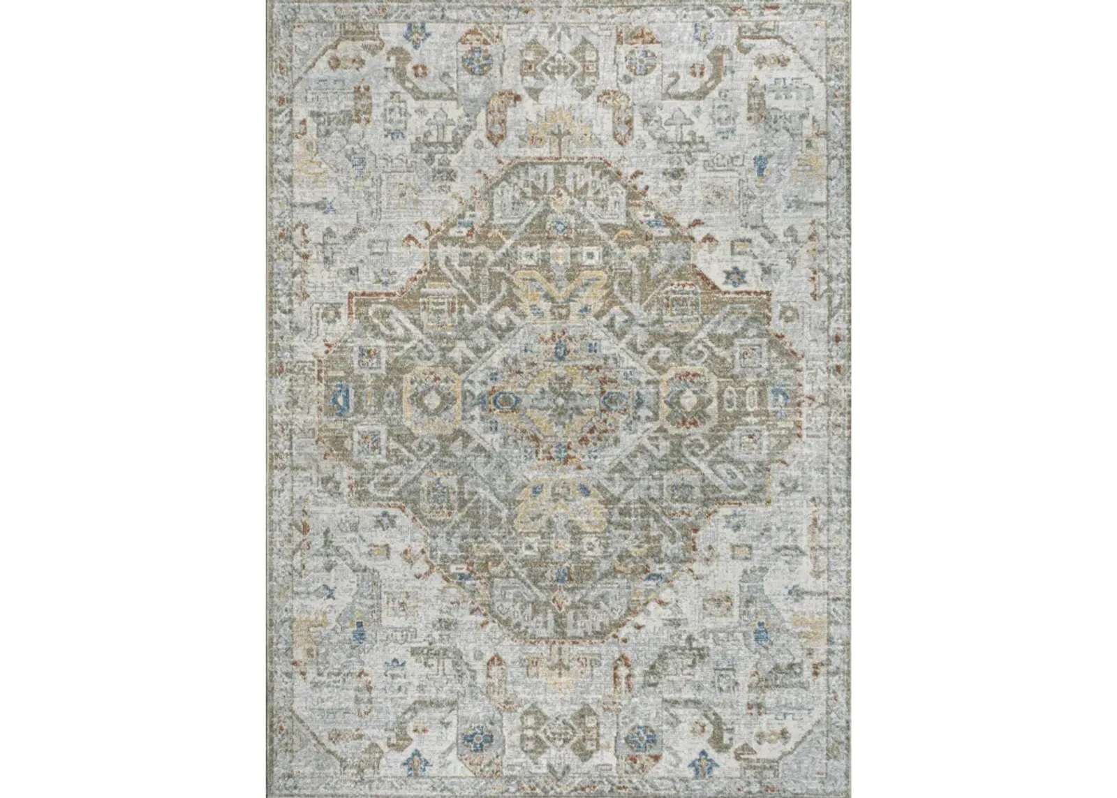 Shaemus Bohemian Medallion Low-Pile Machine-Washable Runner Rug