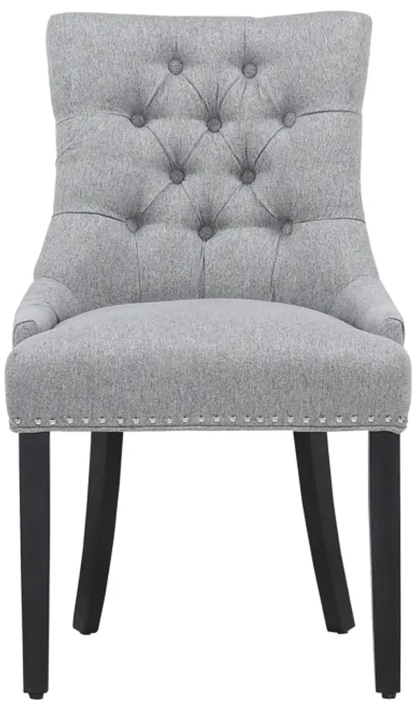 WestinTrends Upholstered Wingback Button Tufted Dining Chair