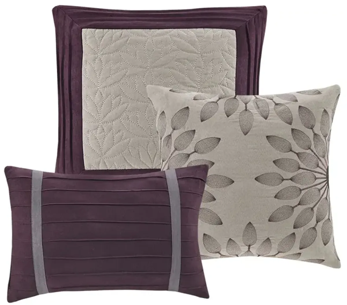 Gracie Mills Bryony 7-Piece Microsuede Comforter Set