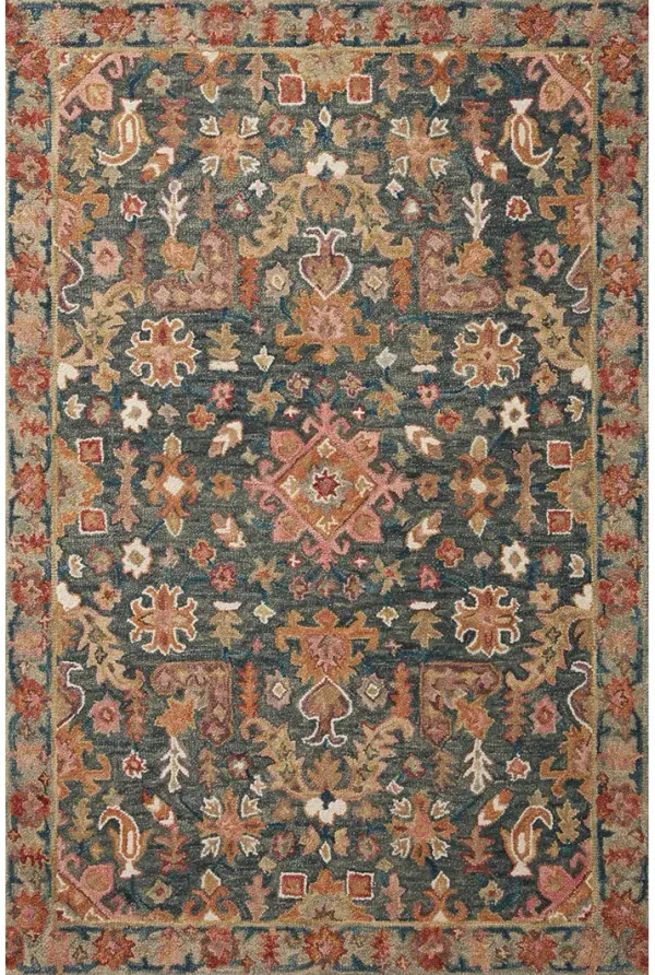 Victoria VK-22 Navy / Multi 2''6" x 7''6" Rug by
