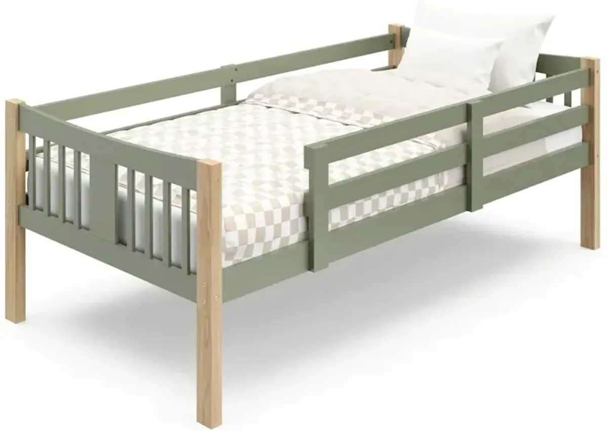 Storkcraft Caribou Twin-over-Twin Bunk Bed (Olive with Natural)