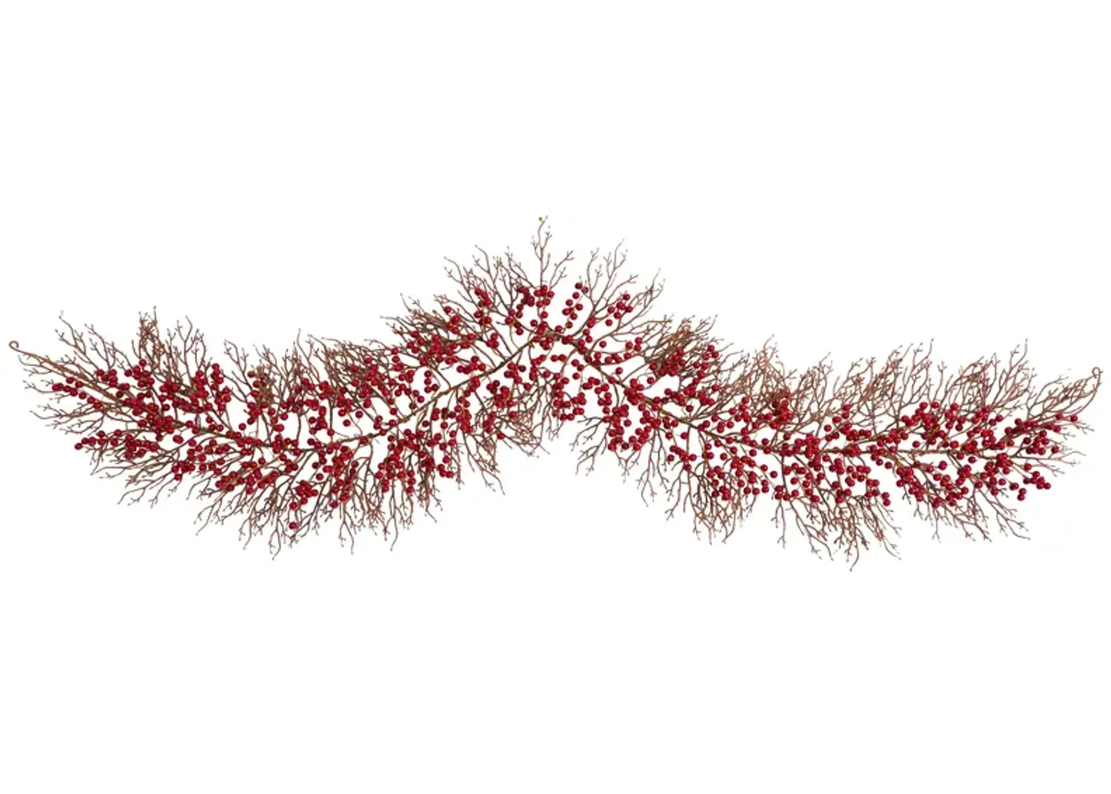 HomPlanti 6' Red Berry Artificial Christmas Garland