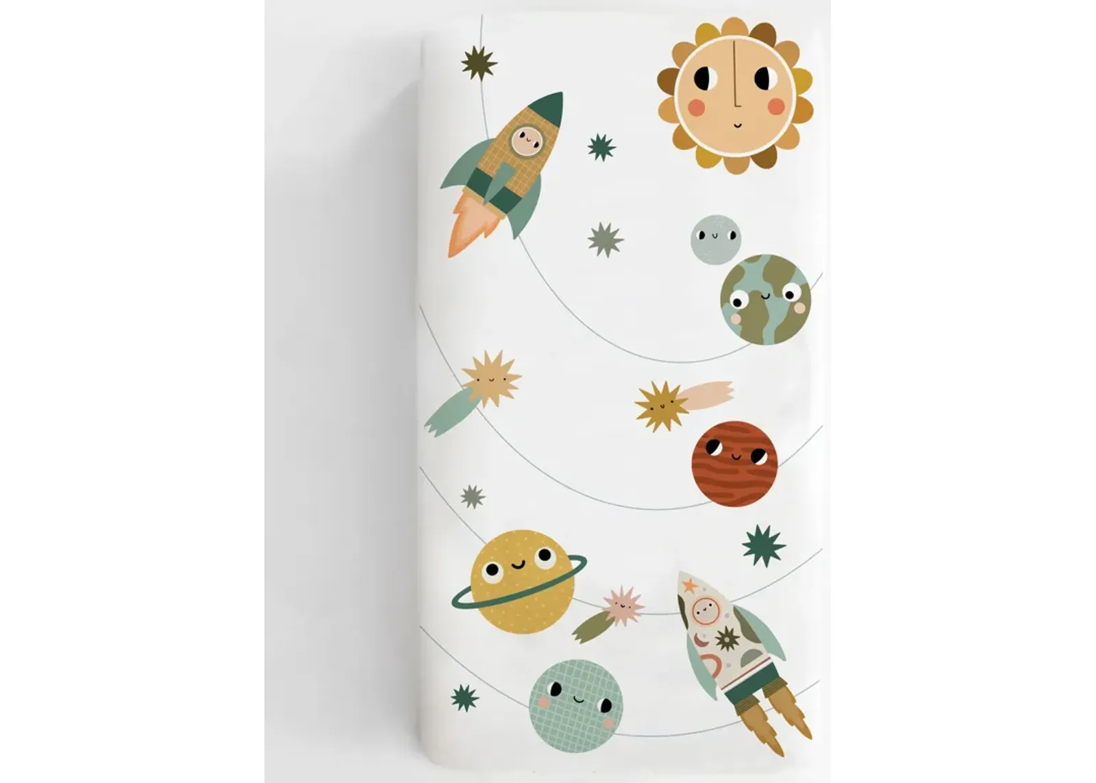 Space Explorer 100% Cotton Fitted Crib Sheet