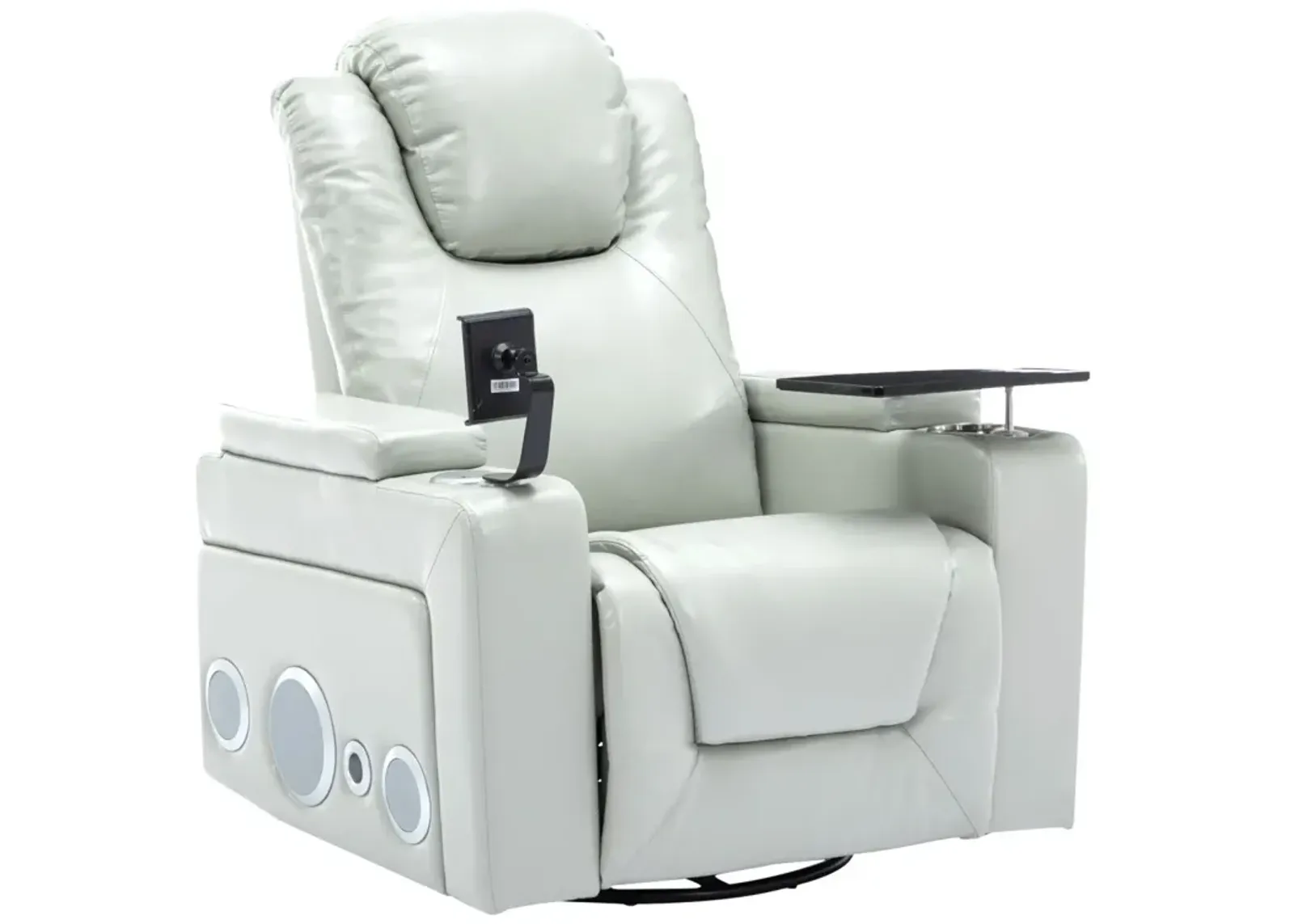 Swivel Power Recliner with Surround Sound & Storage